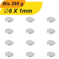 50 Stück Neodym Magnet 6mm x 1mm Supermagnete hohe Haftkraft Scheibenmagnet 50 Stück Neodym Magnet 6mm x 1mm Supermagnete hohe Haftkraft Scheibenmagnet
