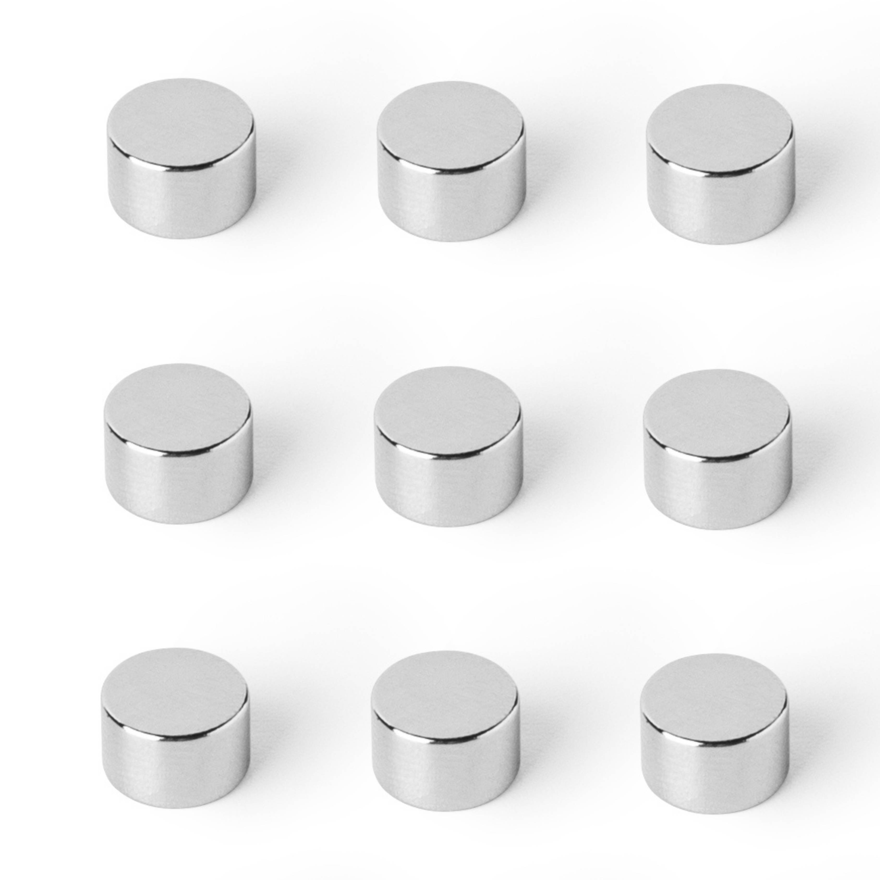 10 Stück Neodym Magnet 8mm x 5mm Supermagnete hohe Haftkraft Scheibenmagnet