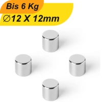 10 Stück Neodym Magnet 12mm x 12mm Supermagnete hohe Haftkraft Scheibenmagnet 10 Stück Neodym Magnet 12mm x 12mm Supermagnete hohe Haftkraft Scheibenmagnet