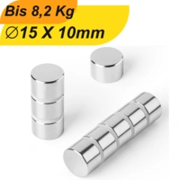 50 Stück Neodym Magnet 15mm x 10mm Supermagnete hohe Haftkraft Scheibenmagnet 50 Stück Neodym Magnet 15mm x 10mm Supermagnete hohe Haftkraft Scheibenmagnet