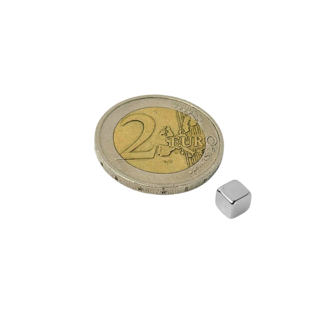 10 Stück Neodym Magnet 6x6x6 mm Supermagnete hohe Haftkraft Würfelmagnete
