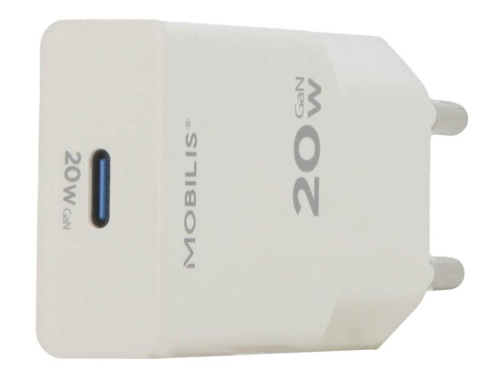 Mobilis Netzteil - ultra-kompakt - 20 Watt - PD/PPS, Fast Charge (USB-C)weiß -