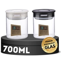 2x 700ml Vakuum Kräuter Borosilikat Glas Aufbewahrung Vorratsglas Ernte luftdicht Glasbehälter mit Deckel kompatibel mit Boveda Pack 58% Grow Ernte 2x 700ml Vakuum Kräuter Borosilikat Glas Aufbewahrung Vorratsglas Ernte luftdicht Glasbehälter mit Deckel kompatibel mit Boveda Pack 58% Grow Ernte