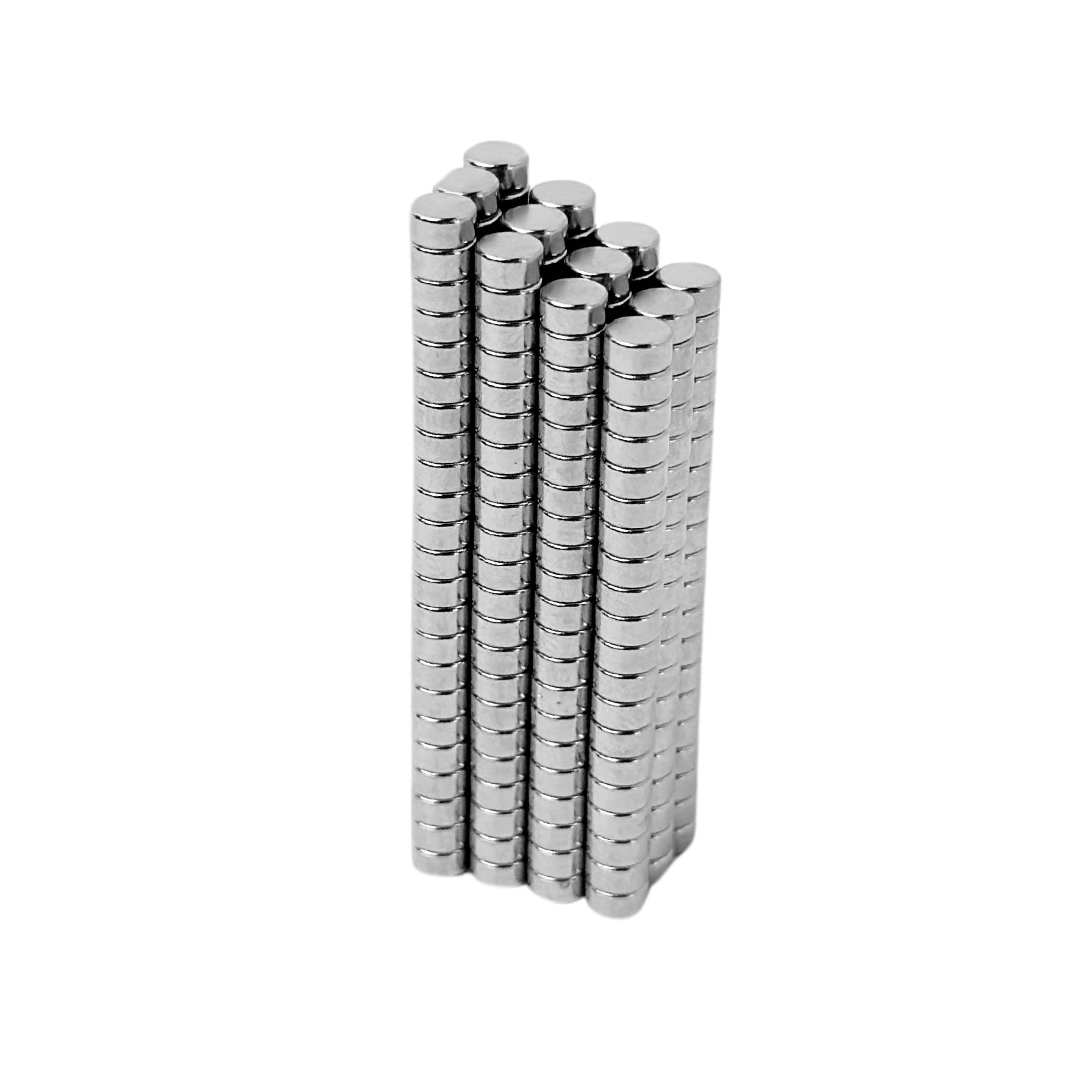 1000 Stück Neodym Magnet 4mm x 2mm Supermagnete hohe Haftkraft Scheibenmagnet