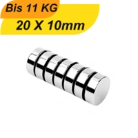 1 Stück Neodym Magnet 20mm x 10mm Supermagnete hohe Haftkraft Scheibenmagnet 1 Stück Neodym Magnet 20mm x 10mm Supermagnete hohe Haftkraft Scheibenmagnet