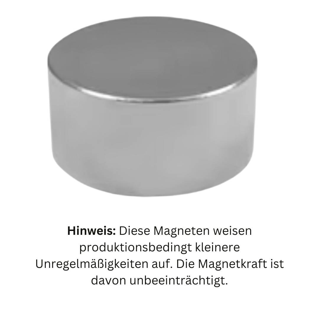 1 Stück Neodym Magnet 100mm x 20mm Supermagnete hohe Haftkraft Scheibenmagnet