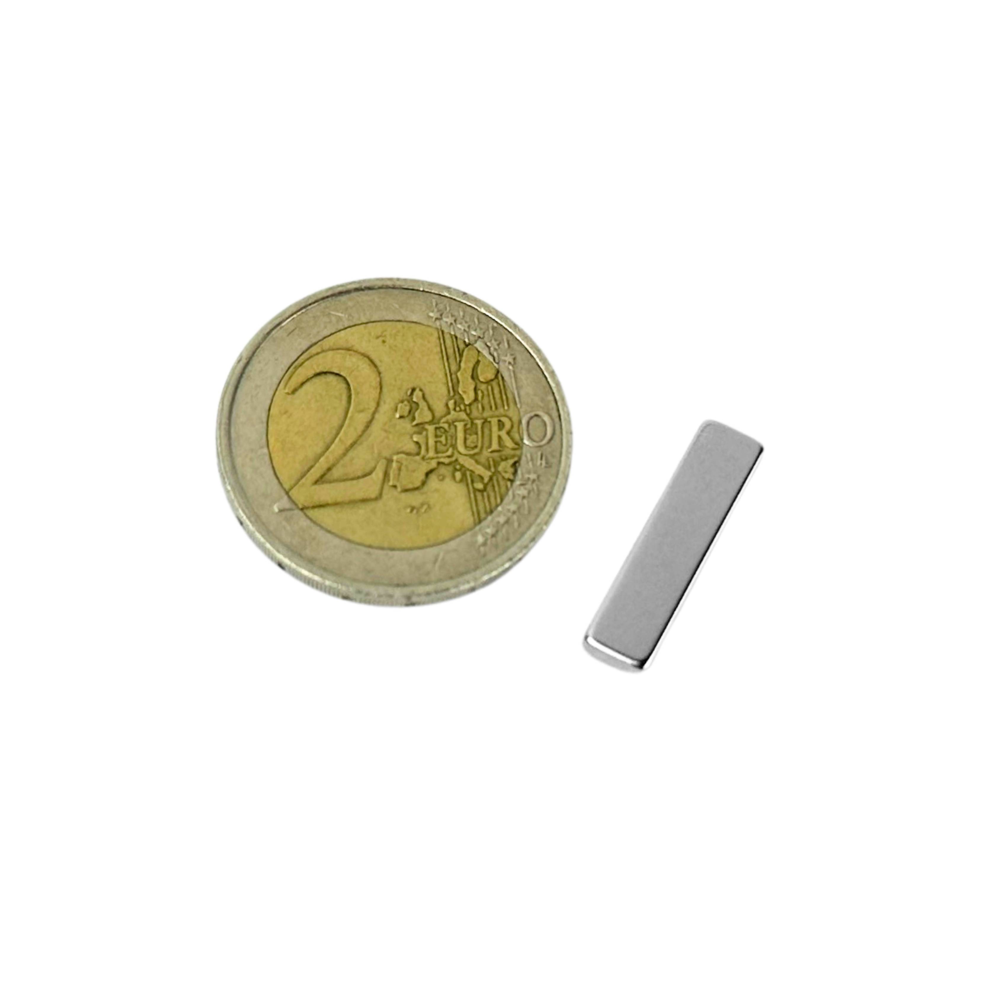 100 Stück Neodym Magnet 40mm x 10mm x 4mm Supermagnete hohe Haftkraft Quadermagnete