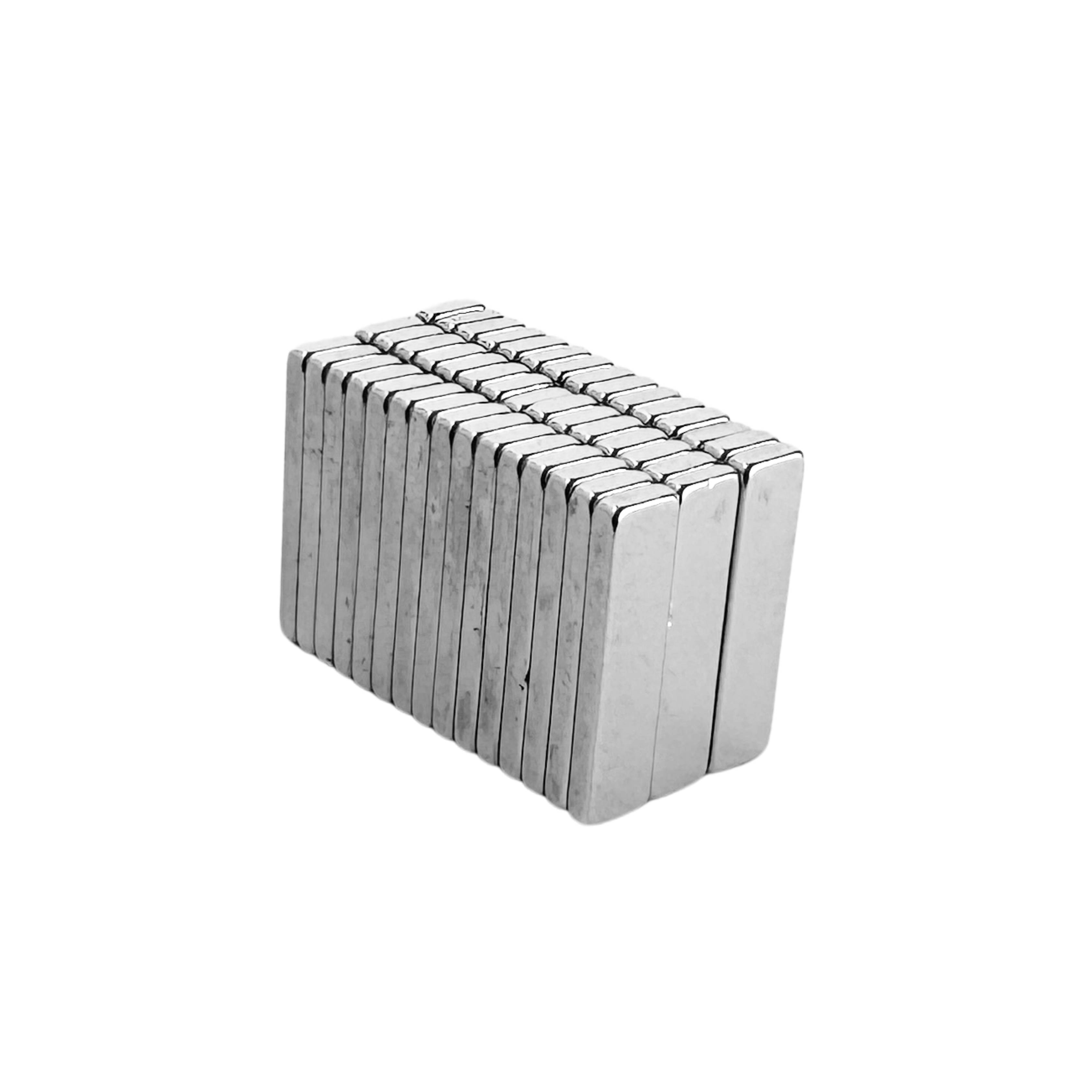 50 Stück Neodym Magnet 40mm x 10mm x 4mm Supermagnete hohe Haftkraft Quadermagnete