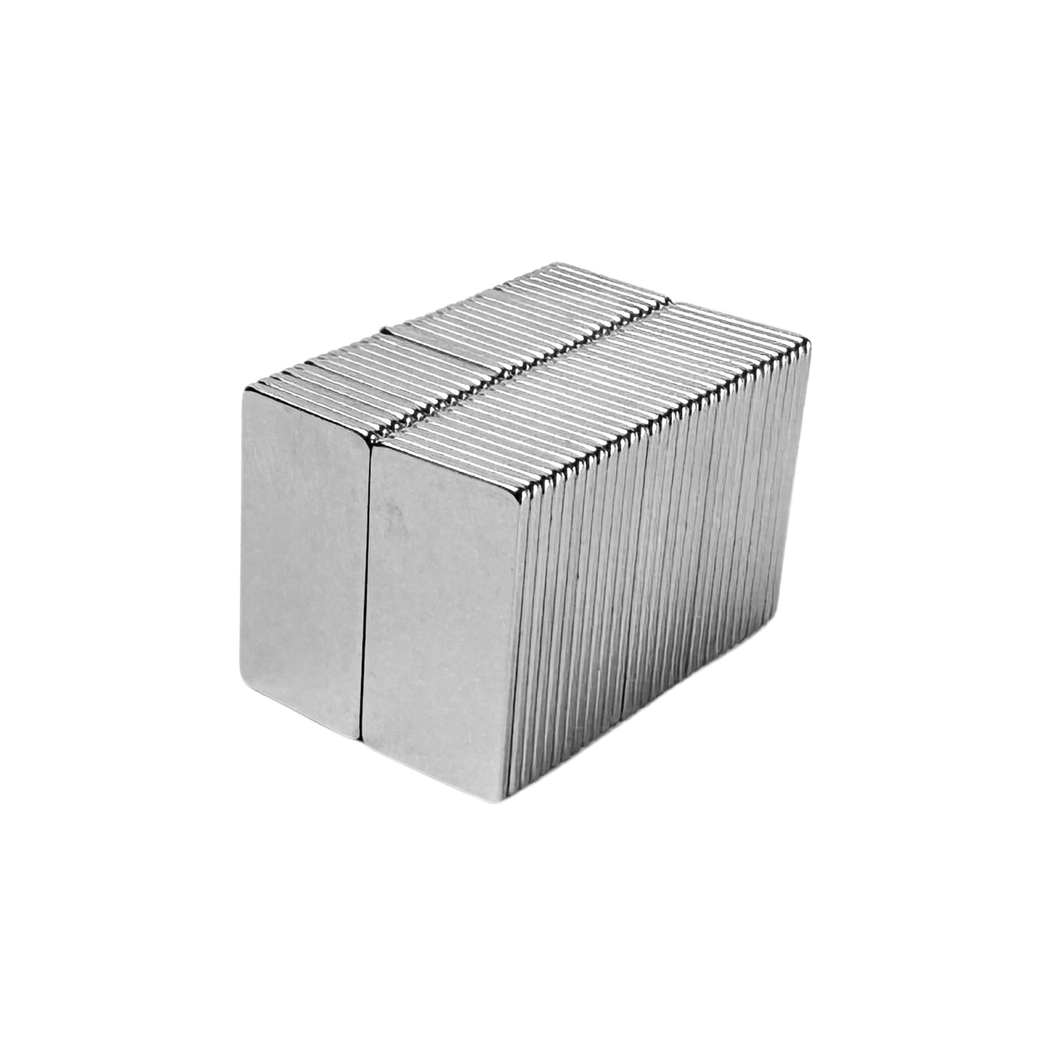 1 Stück Neodym Magnet 20mm x 10mm x 1mm Supermagnete hohe Haftkraft Quadermagnete