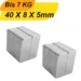 50 Stück Neodym Magnet 40mm x 8mm x 5mm Supermagnete hohe Haftkraft Quadermagnete 50 Stück Neodym Magnet 40mm x 8mm x 5mm Supermagnete hohe Haftkraft Quadermagnete