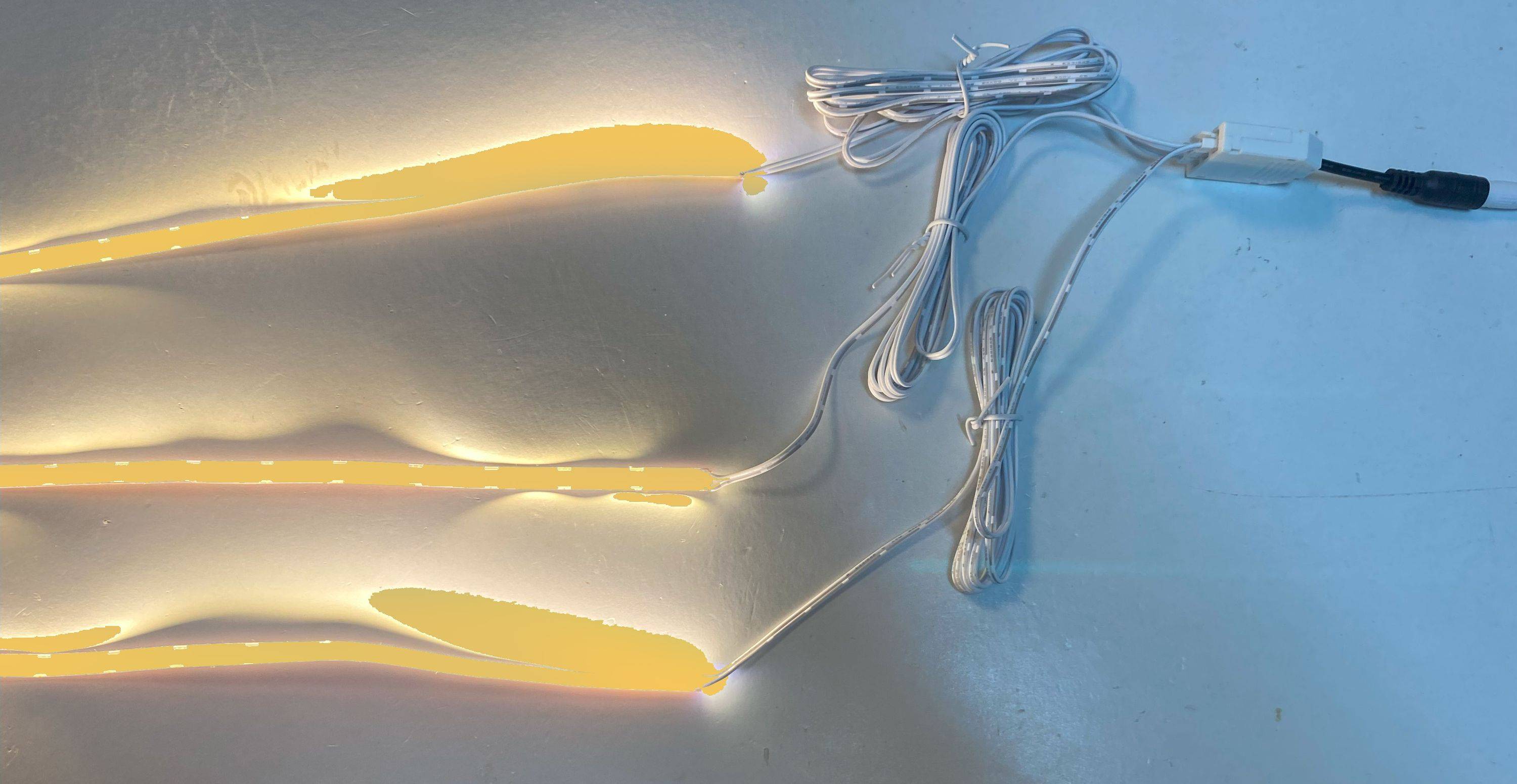 4042 LED Regal Beleuchtung 3 x 0,75 m Lichtfarbe Orange + Netzteil