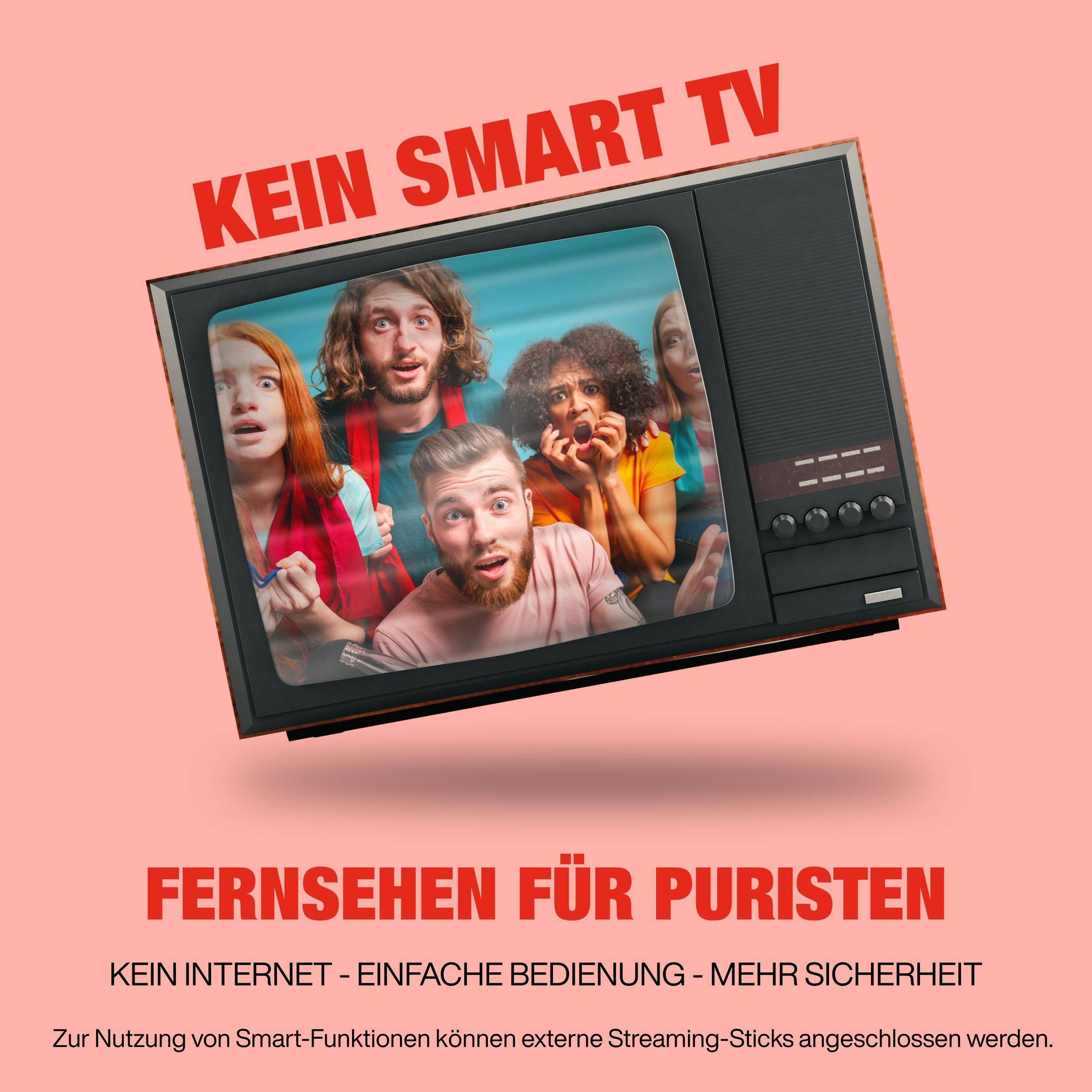TELEFUNKEN 32 Zoll Fernseher XH32P900S LED TV HD-Ready mit 80cm Bildschirmdiagonale und Triple-Tuner