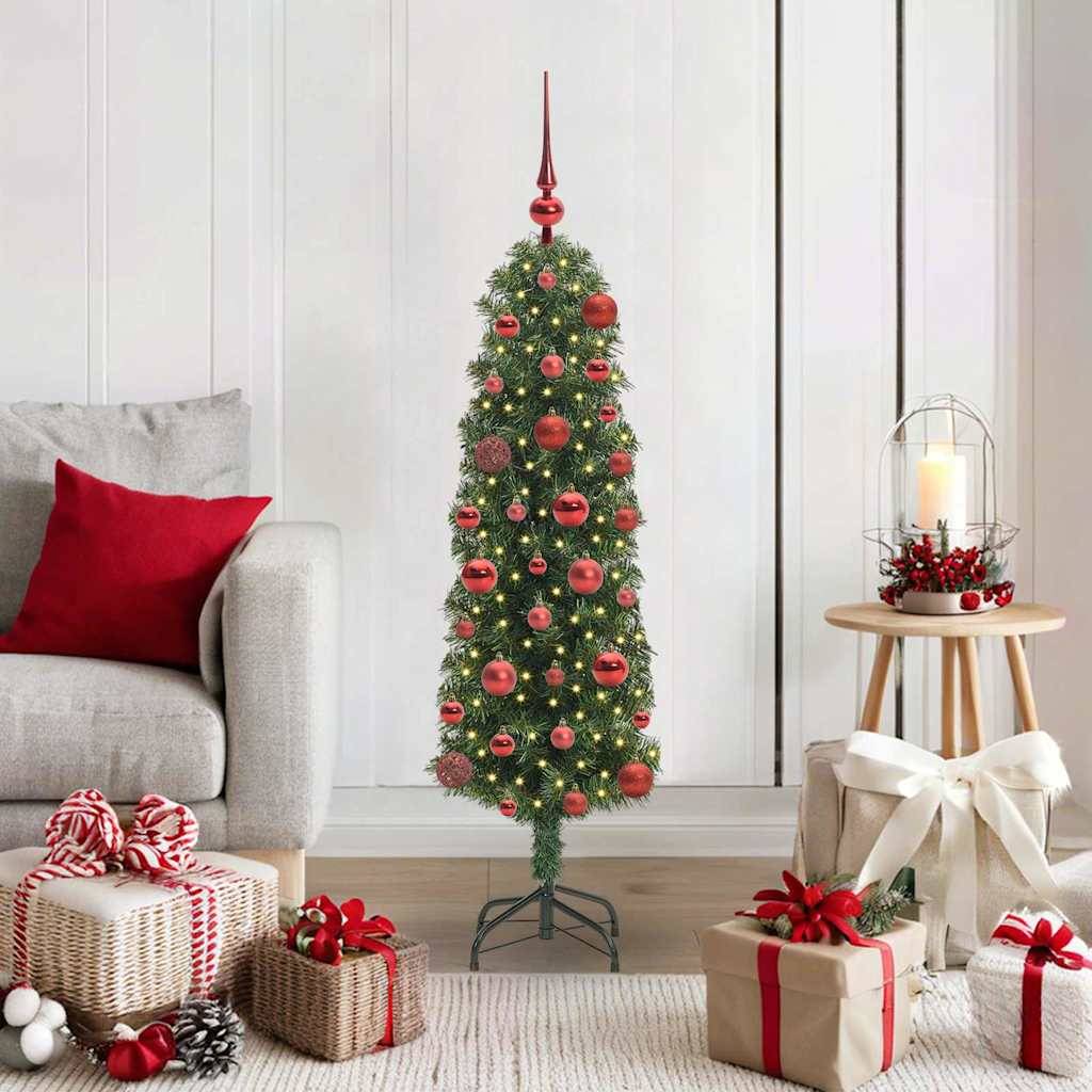 vidaXL Künstlicher Weihnachtsbaum mit 150 LEDs mit Ständer Grün 120 cm