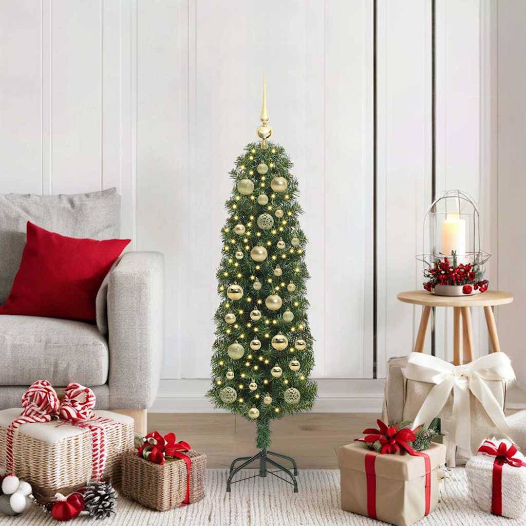 vidaXL Künstlicher Weihnachtsbaum mit 150 LEDs mit Ständer Grün 120 cm