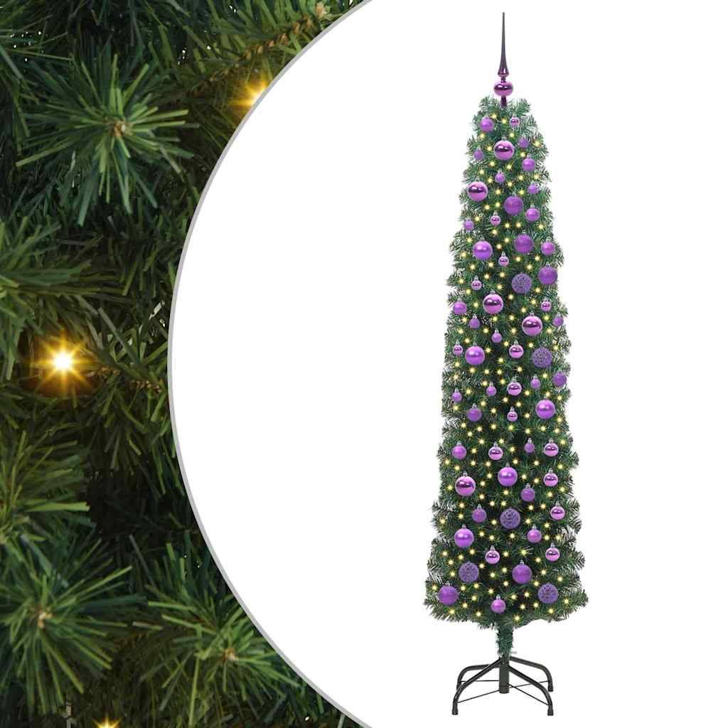 vidaXL Künstlicher Weihnachtsbaum mit 300 LEDs mit Ständer Grün 180 cm