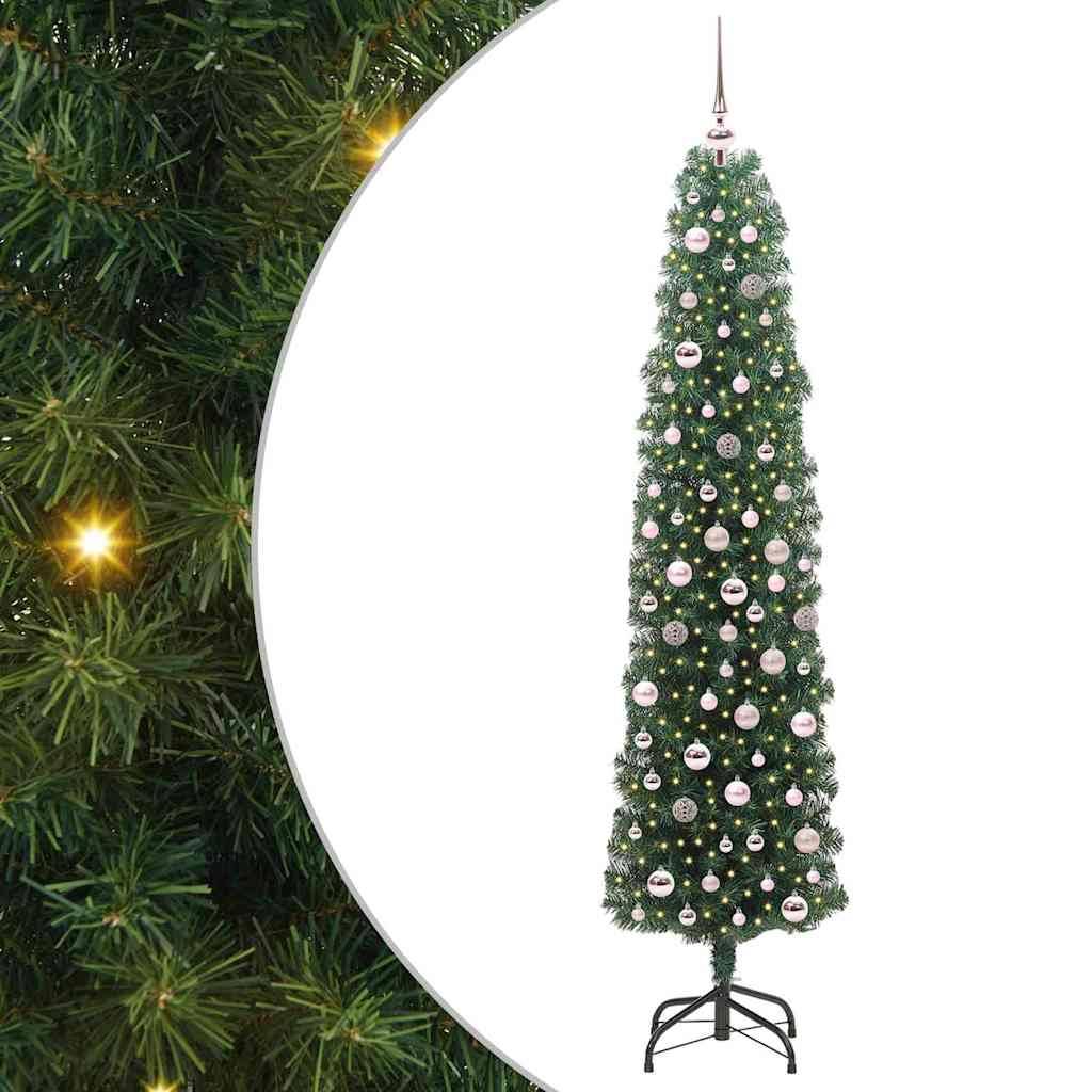 vidaXL Künstlicher Weihnachtsbaum mit 300 LEDs mit Ständer Grün 210 cm