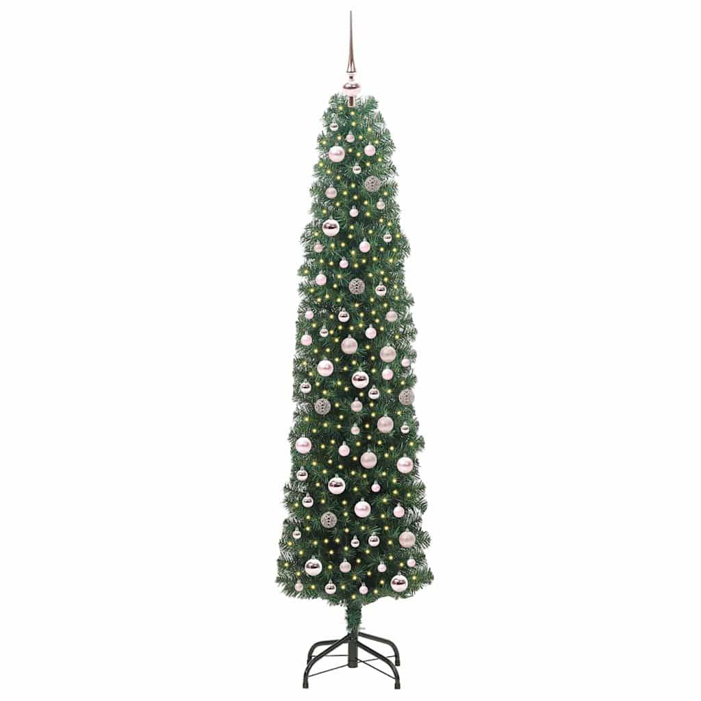vidaXL Künstlicher Weihnachtsbaum mit 300 LEDs mit Ständer Grün 210 cm