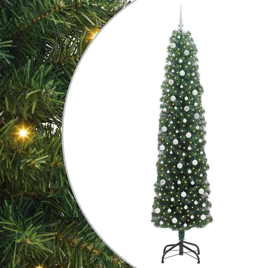 vidaXL Künstlicher Weihnachtsbaum mit 300 LEDs mit Ständer Grün 240 cm