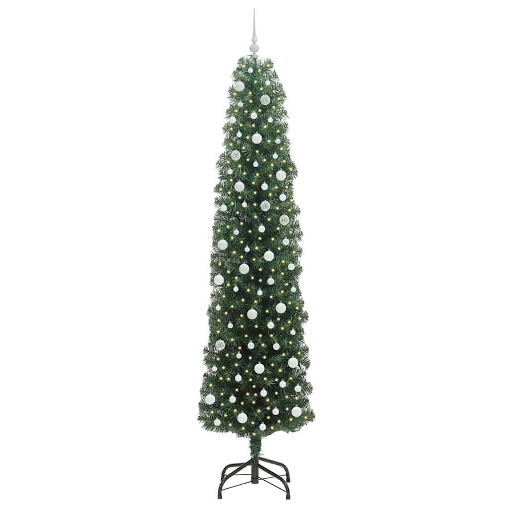 vidaXL Künstlicher Weihnachtsbaum mit 300 LEDs mit Ständer Grün 240 cm