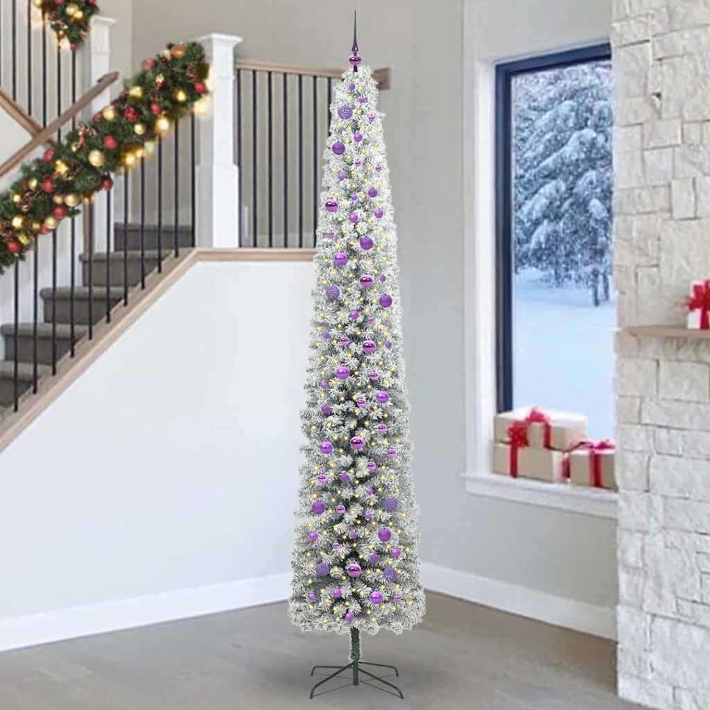 vidaXL Künstlicher Weihnachtsbaum mit 300 LEDs mit Ständer Grün 270 cm