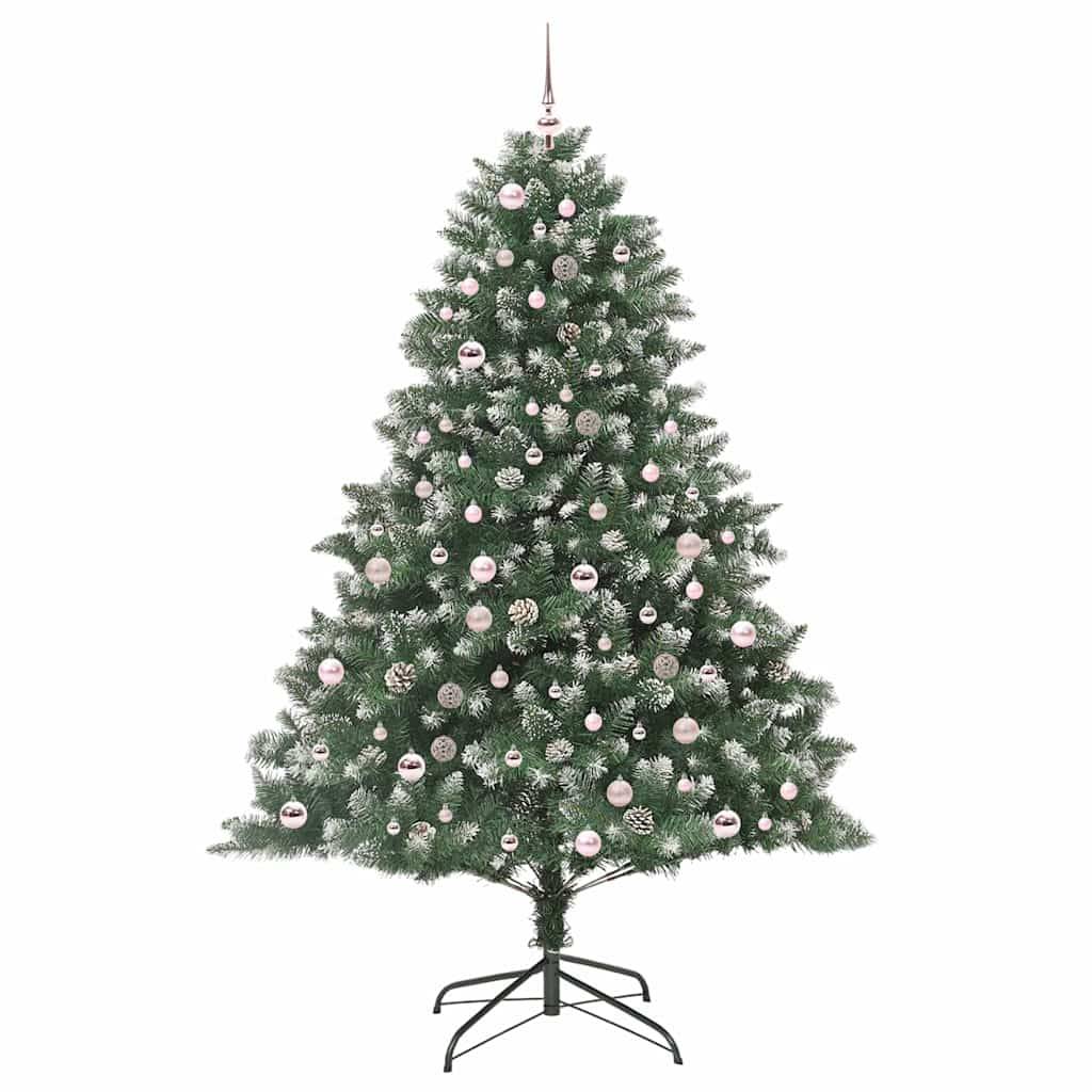vidaXL Künstlicher Weihnachtsbaum mit 300 LEDs mit Ständer Grün 210 cm