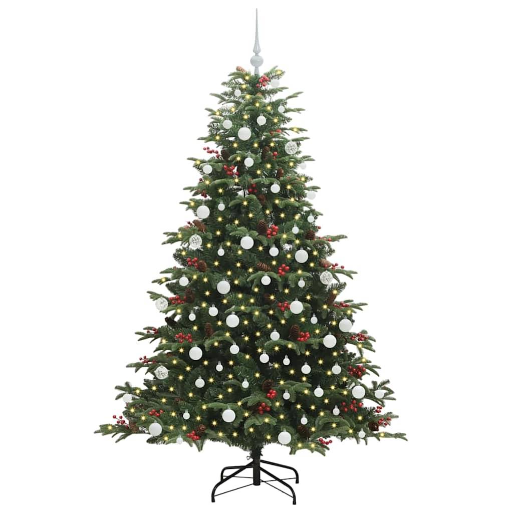 vidaXL Künstlicher Weihnachtsbaum mit 300 LEDs mit Ständer Grün 180 cm