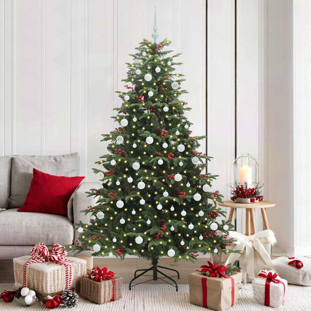 vidaXL Künstlicher Weihnachtsbaum mit 300 LEDs mit Ständer Grün 180 cm