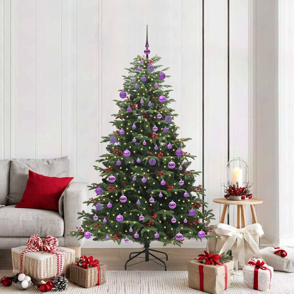 vidaXL Künstlicher Weihnachtsbaum mit 300 LEDs mit Ständer Grün 180 cm