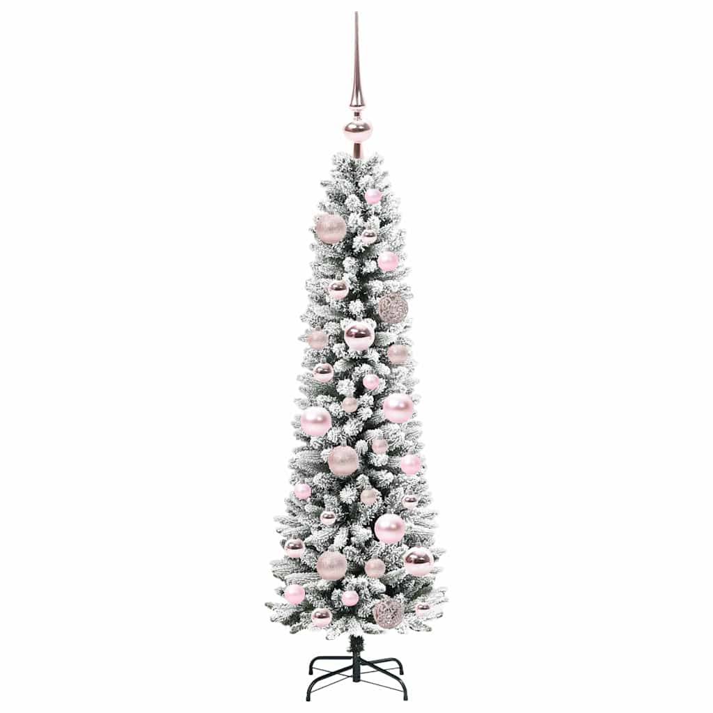 vidaXL Künstlicher Weihnachtsbaum mit 150 LEDs mit Ständer Weiß 120 cm