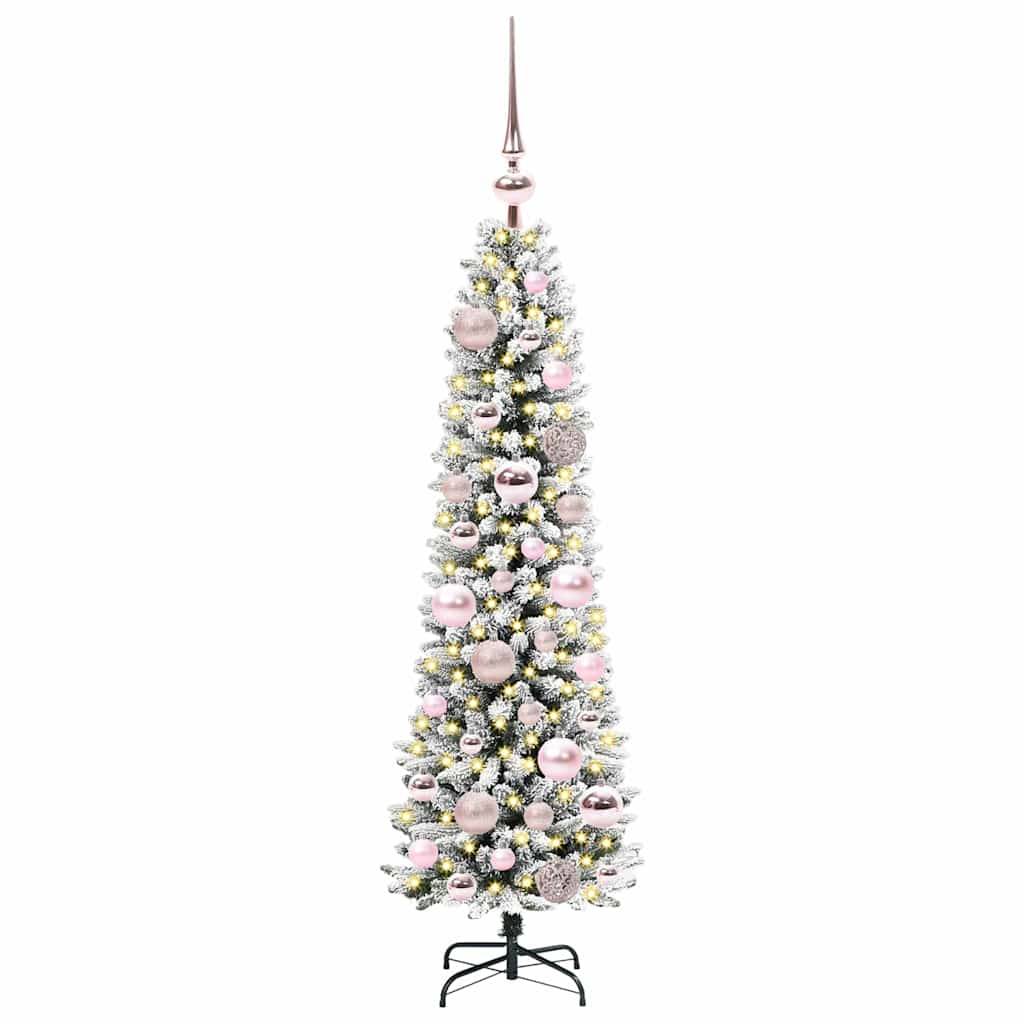 vidaXL Künstlicher Weihnachtsbaum mit 150 LEDs mit Ständer Weiß 120 cm