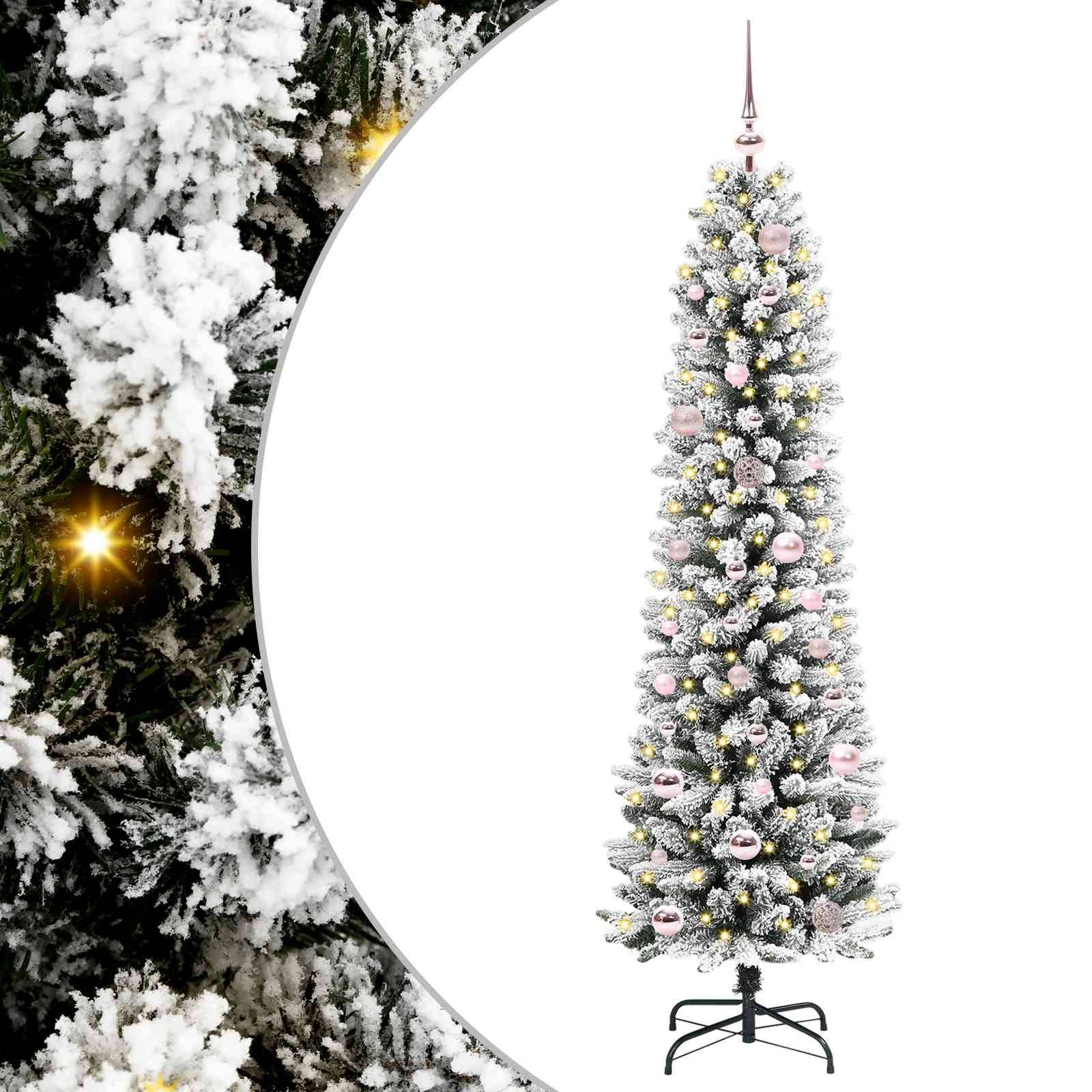 vidaXL Künstlicher Weihnachtsbaum mit 150 LEDs mit Ständer Weiß 150 cm