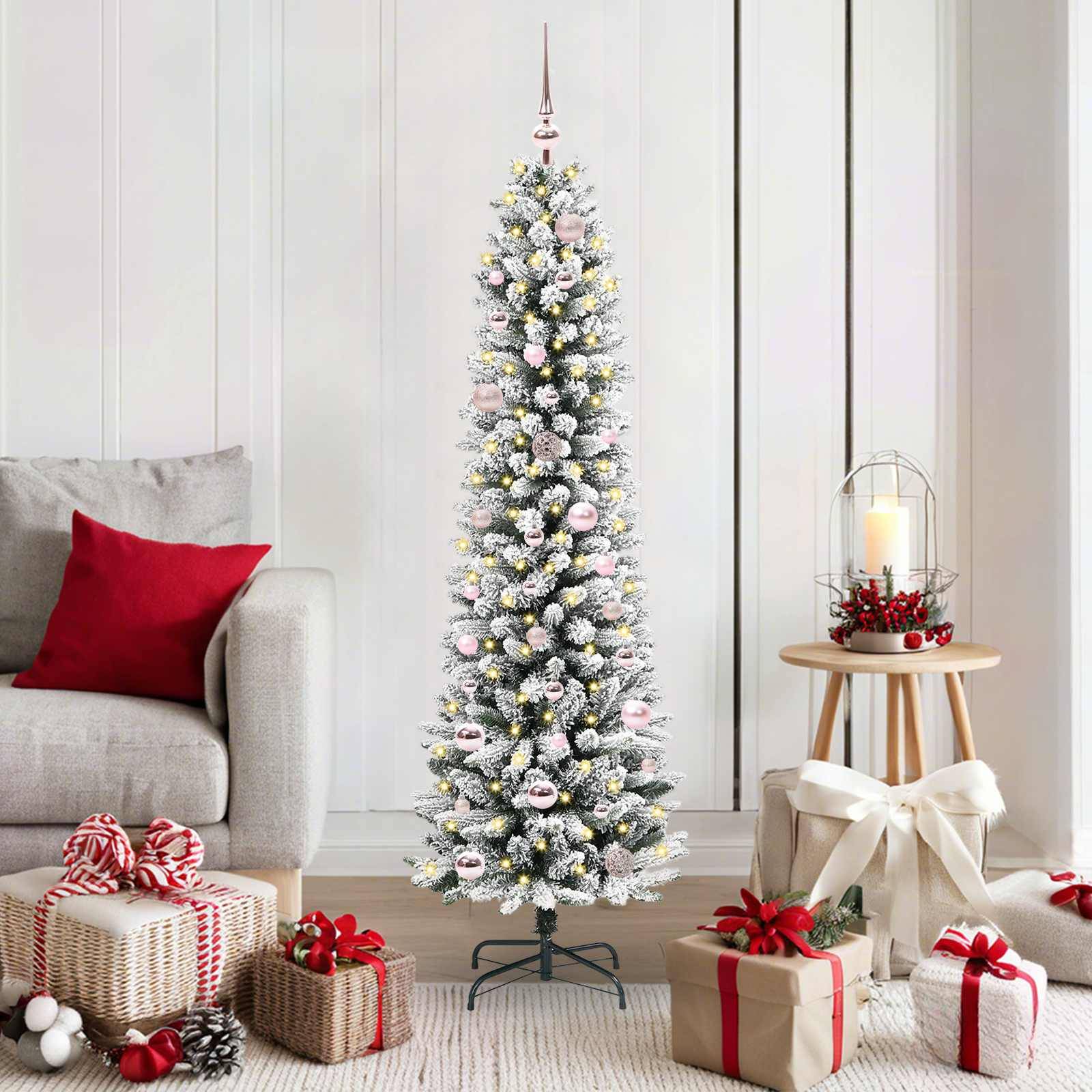 vidaXL Künstlicher Weihnachtsbaum Weiß 150 cm