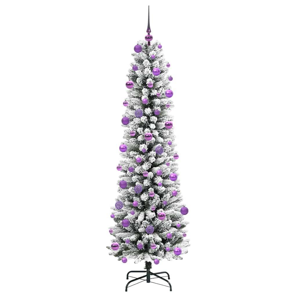 vidaXL Künstlicher Weihnachtsbaum mit 300 LEDs mit Ständer Weiß 210 cm
