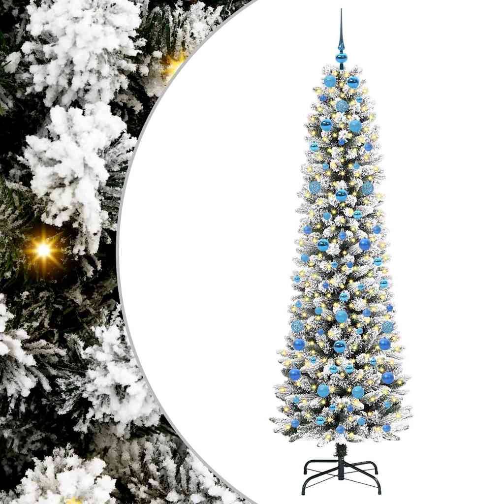 vidaXL Künstlicher Weihnachtsbaum Weiß 210 cm