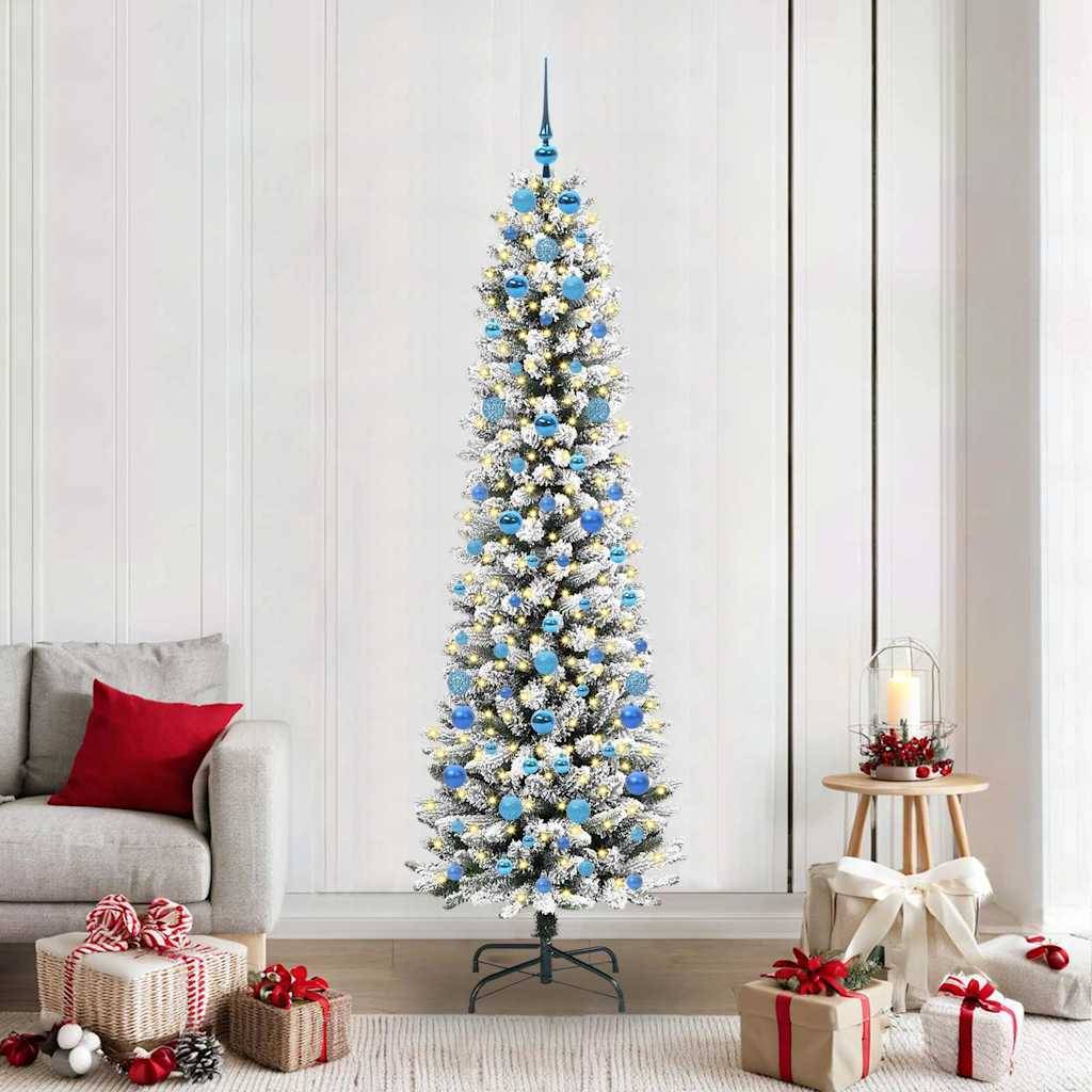 vidaXL Künstlicher Weihnachtsbaum Weiß 210 cm