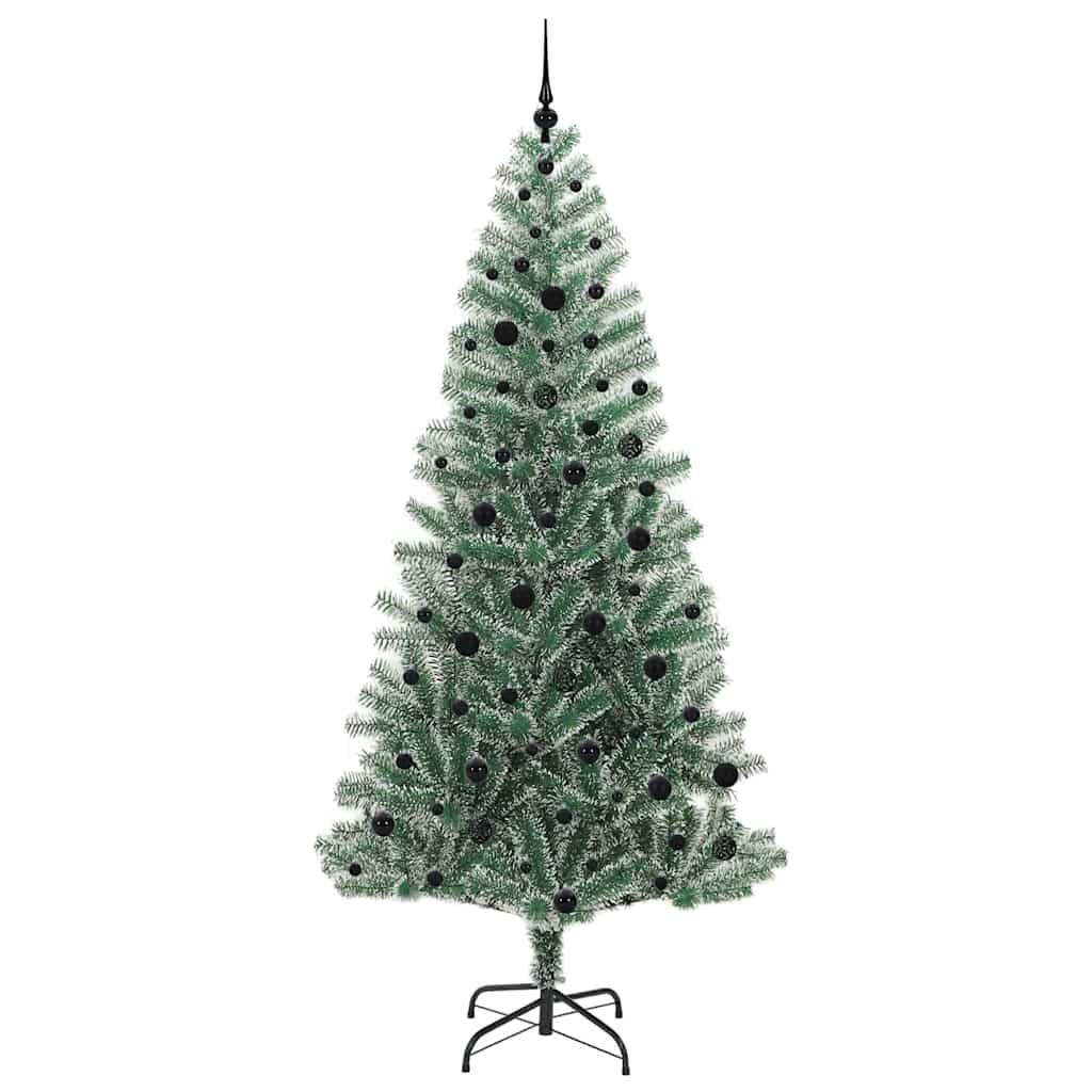 vidaXL Künstlicher Weihnachtsbaum beschneit mit LED Licht 240 cm