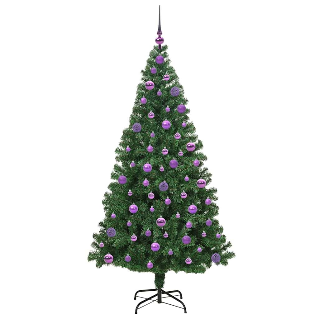 vidaXL Künstlicher Weihnachtsbaum mit 300 LEDs mit Ständer Grün 180 cm