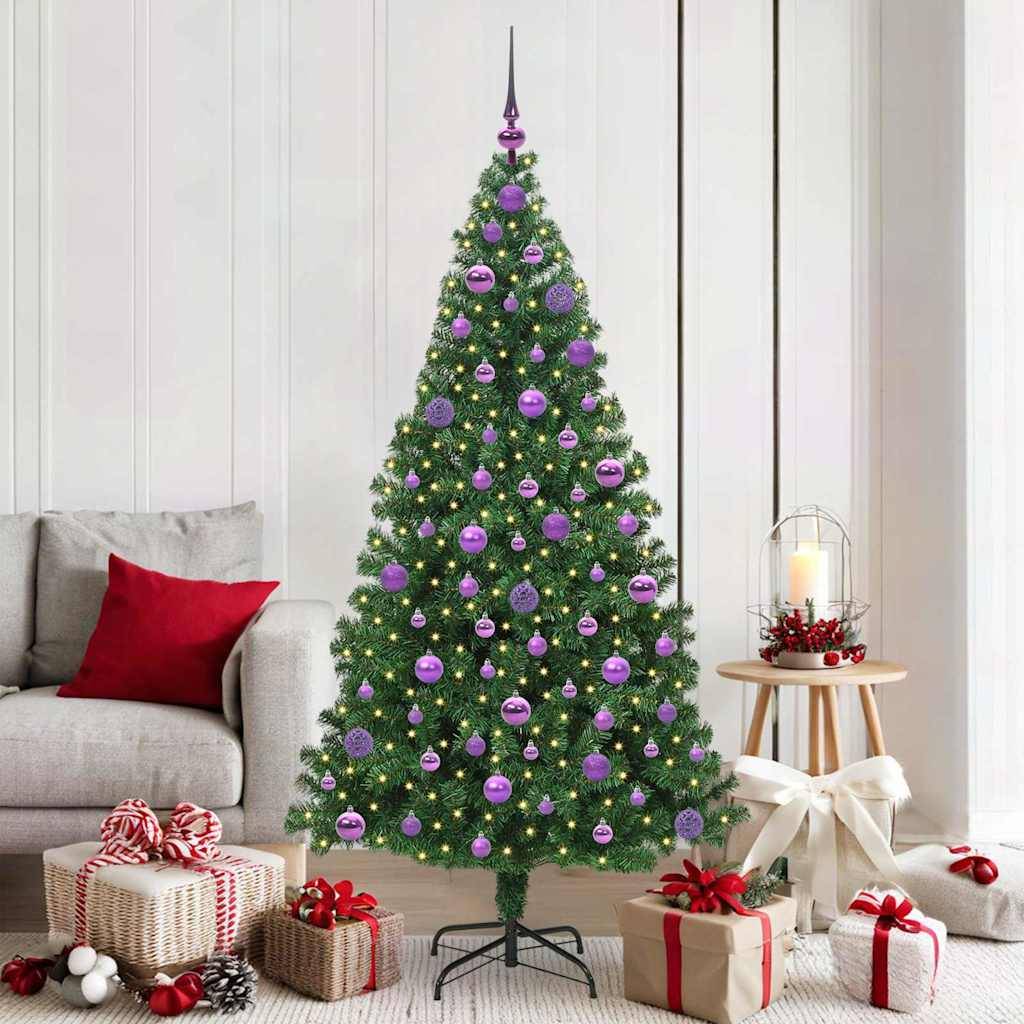 vidaXL Künstlicher Weihnachtsbaum mit 300 LEDs mit Ständer Grün 180 cm