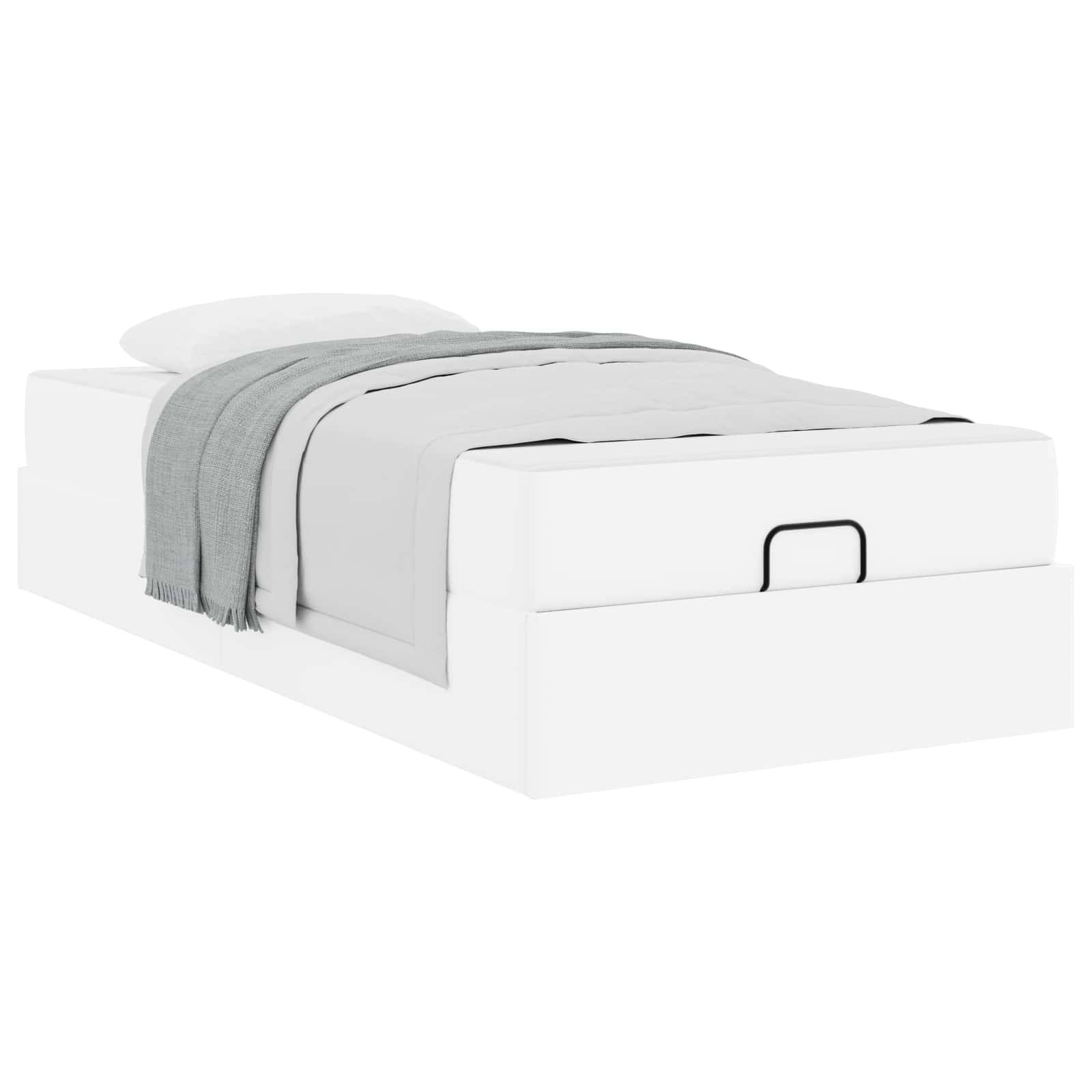 vidaXL Bettgestell mit Matratze Sonstiges 2 pcs Weiß PVC