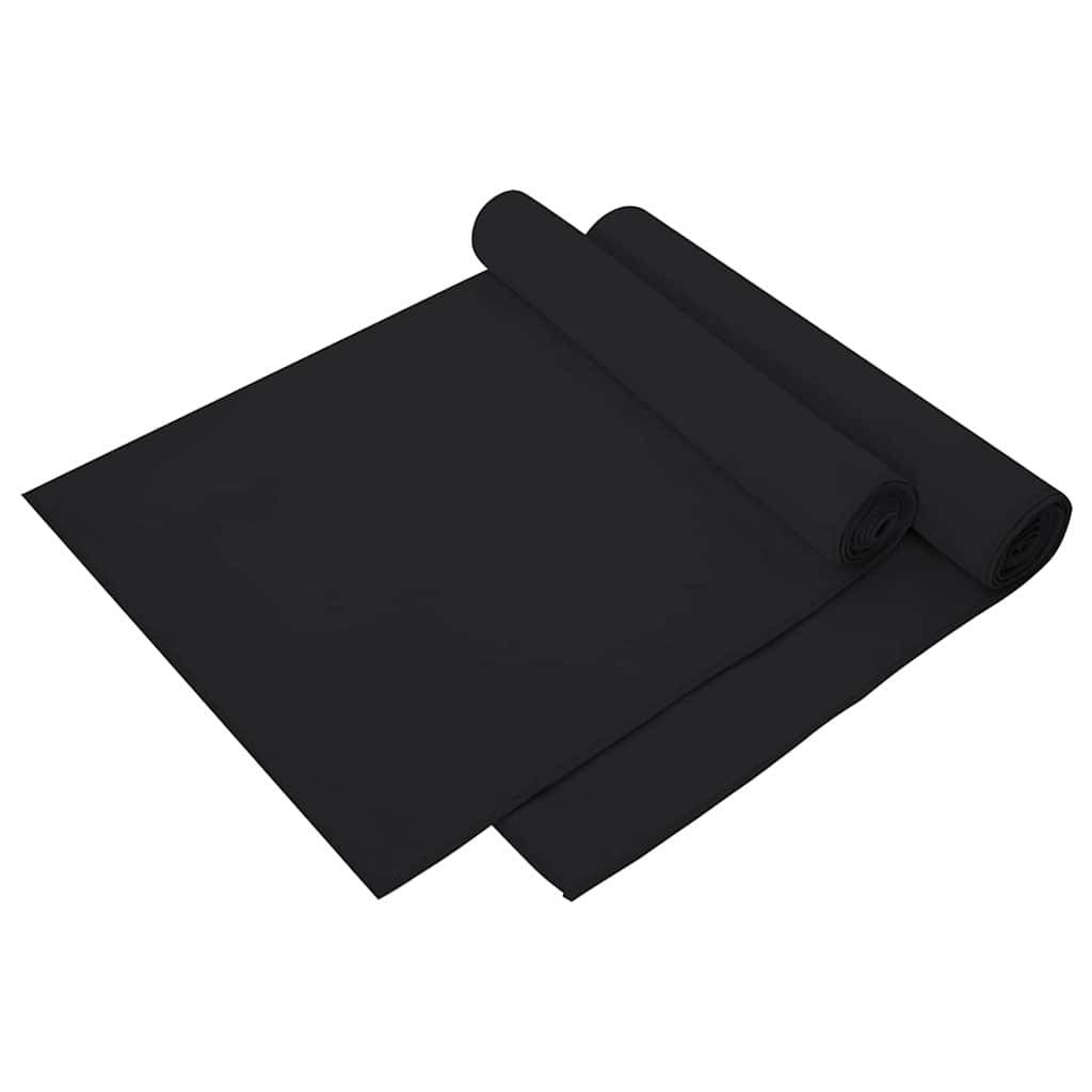 vidaXL Sporthandtücher 2 pcs Schwarz 140 x 70 cm