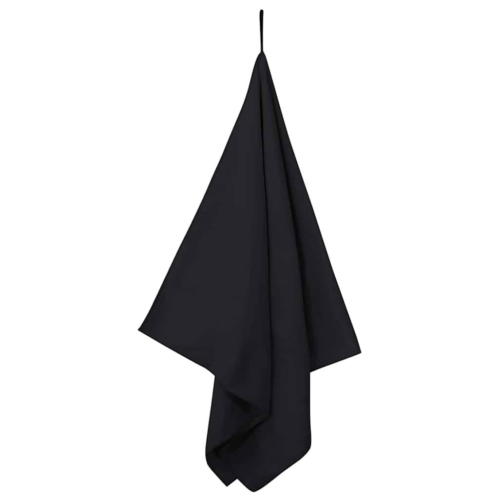 vidaXL Sporthandtücher 2 pcs Schwarz 140 x 70 cm