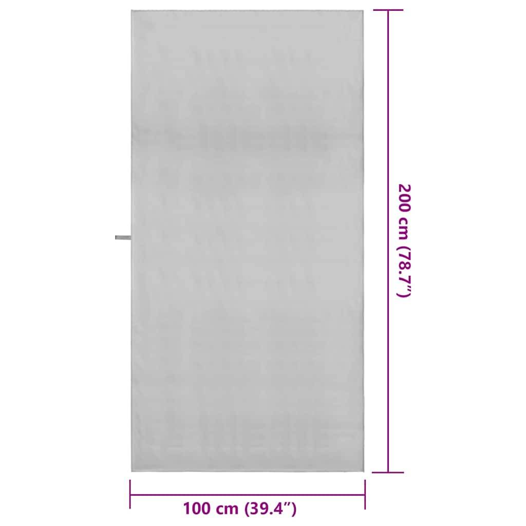 vidaXL Sporthandtücher 2 pcs Grau 200 x 100 cm Polyester und Polyamid