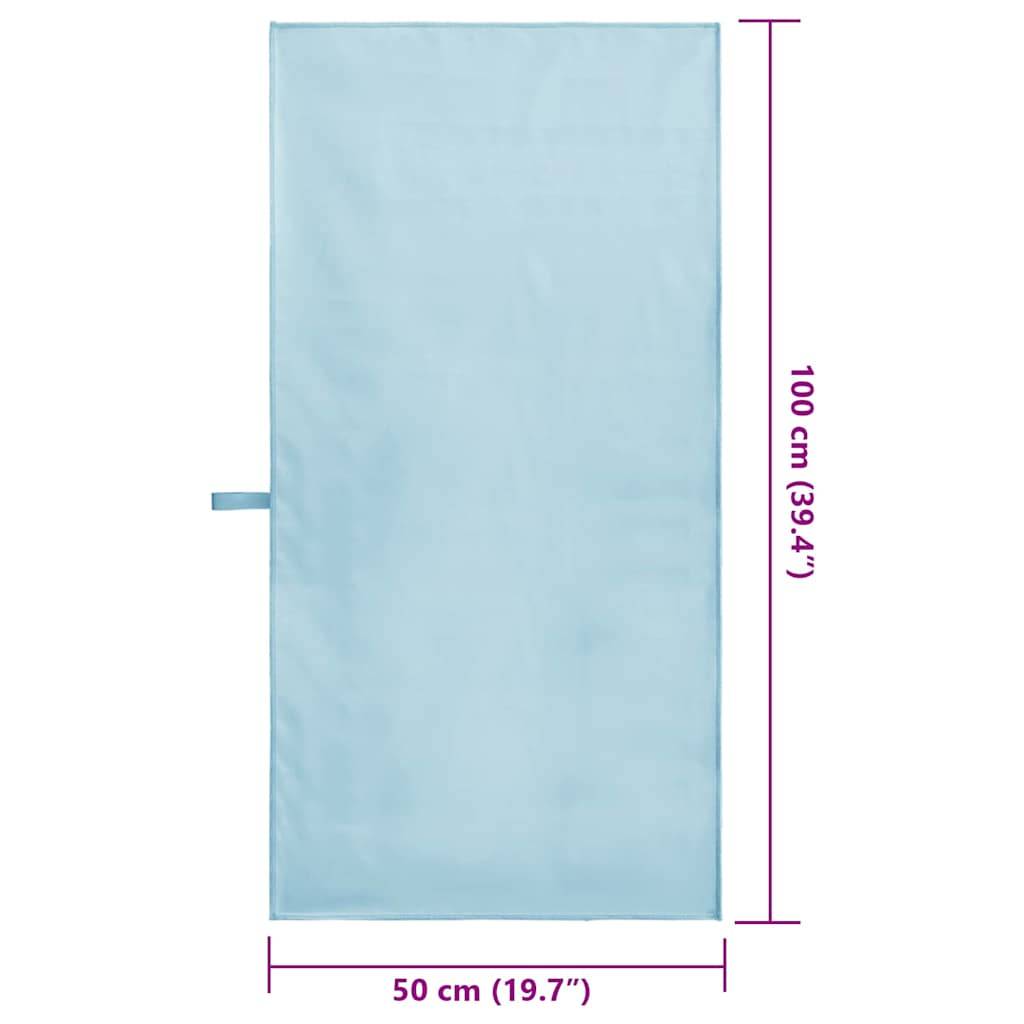 vidaXL Sporthandtücher 2 pcs Blau 100 x 50 cm Polyester und Polyamid