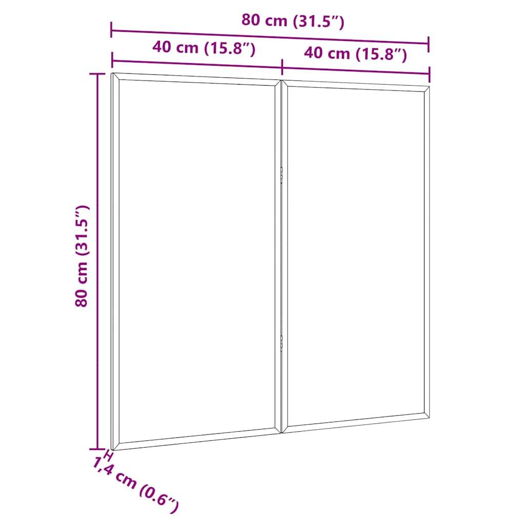 vidaXL Info-Tafel Weiß 80 x 80 x 1,4 cm Massivholz Kiefer