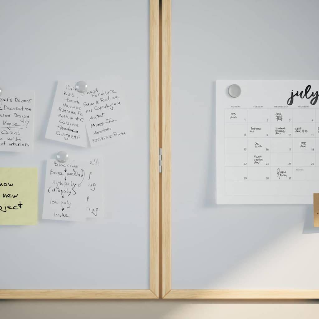 vidaXL Info-Tafel Weiß 80 x 80 x 1,4 cm Massivholz Kiefer