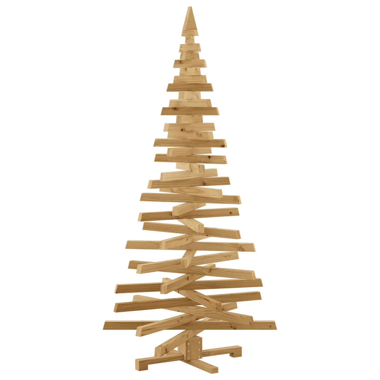 vidaXL Weihnachtsbäume mit Ständer Braun 180 cm Massivholz Kiefer