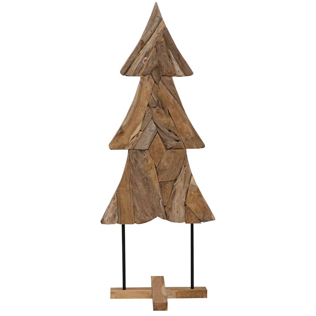 vidaXL Weihnachtsbaum mit Ständer Braun 151 cm Massivholz Teak
