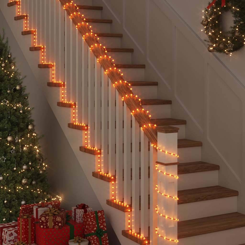 vidaXL Lichtseil mit 240 LEDs Warmes Weiß 10 m PVC