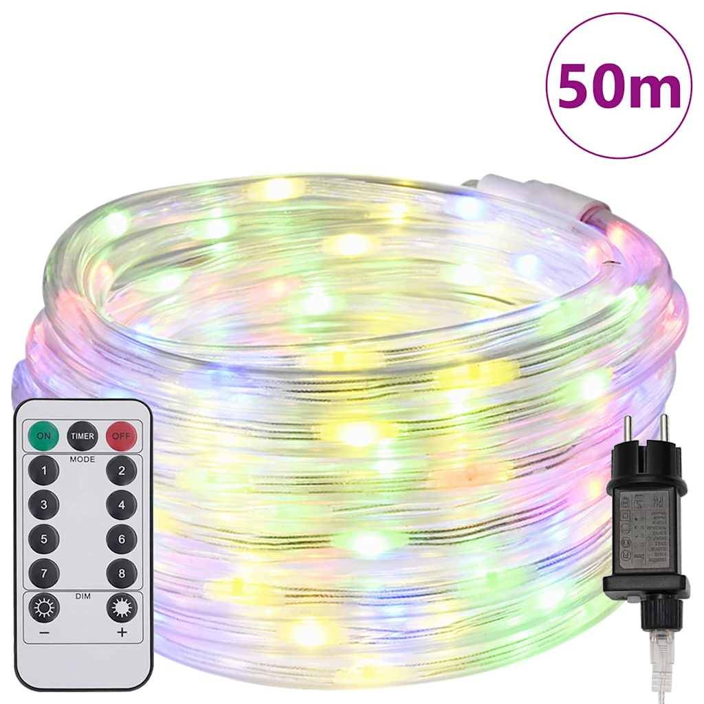 vidaXL Lichtseil mit 1200 LEDs Mehrfarbig 50 m PVC