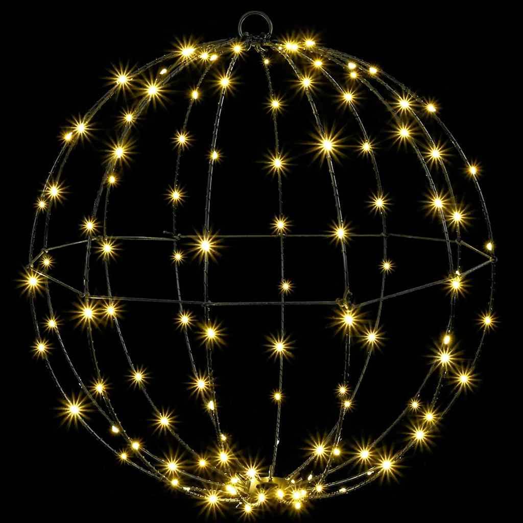 vidaXL Ball mit 320 LEDs 2 pcs Warmweiß 50 cm Metall